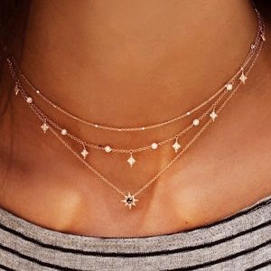 Star Layered Necklace.